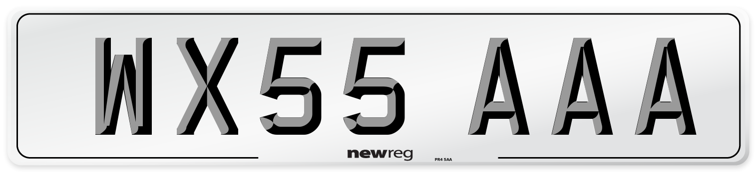 WX55 AAA Number Plate from New Reg
